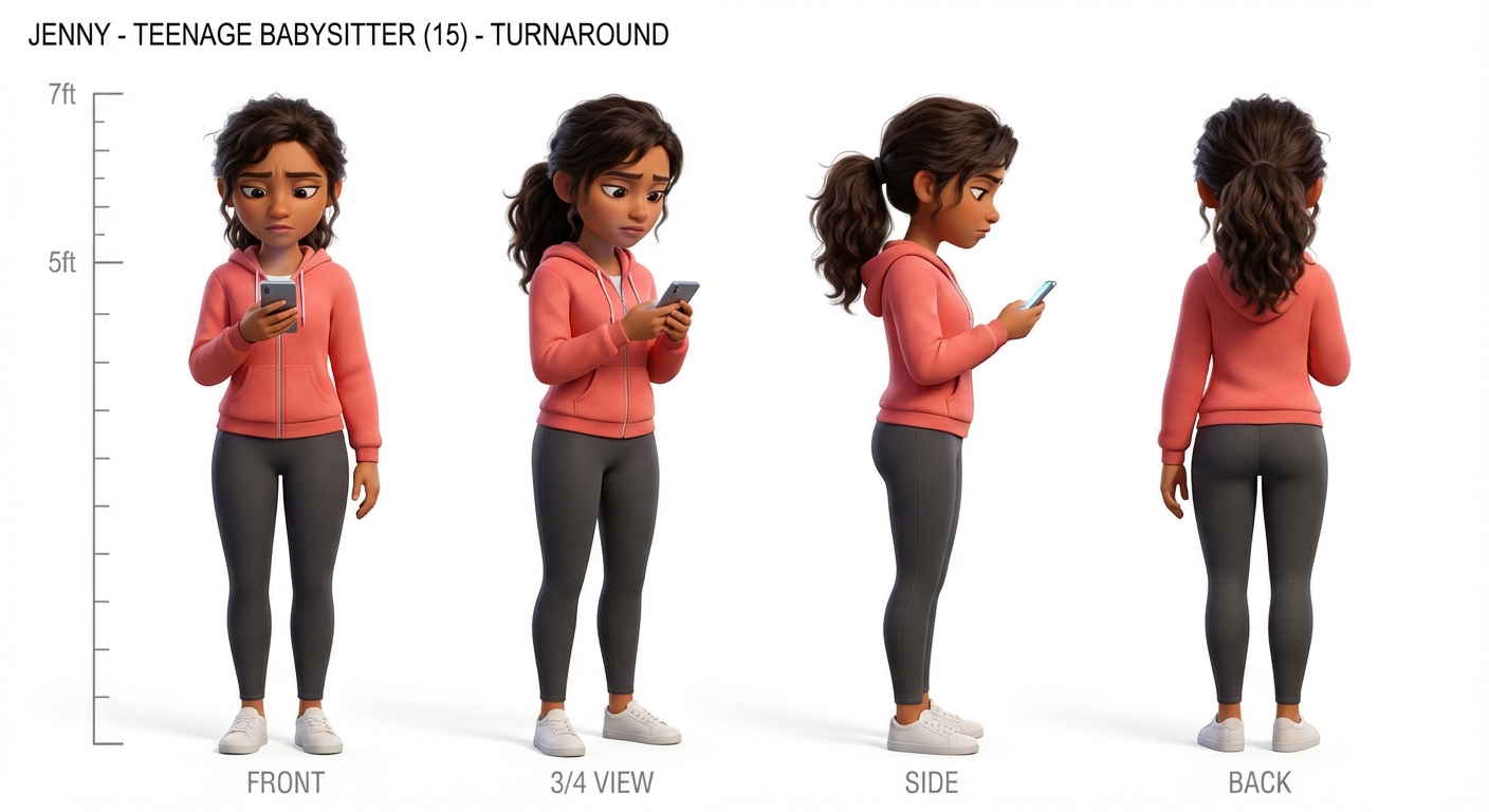 Jenny character turnaround