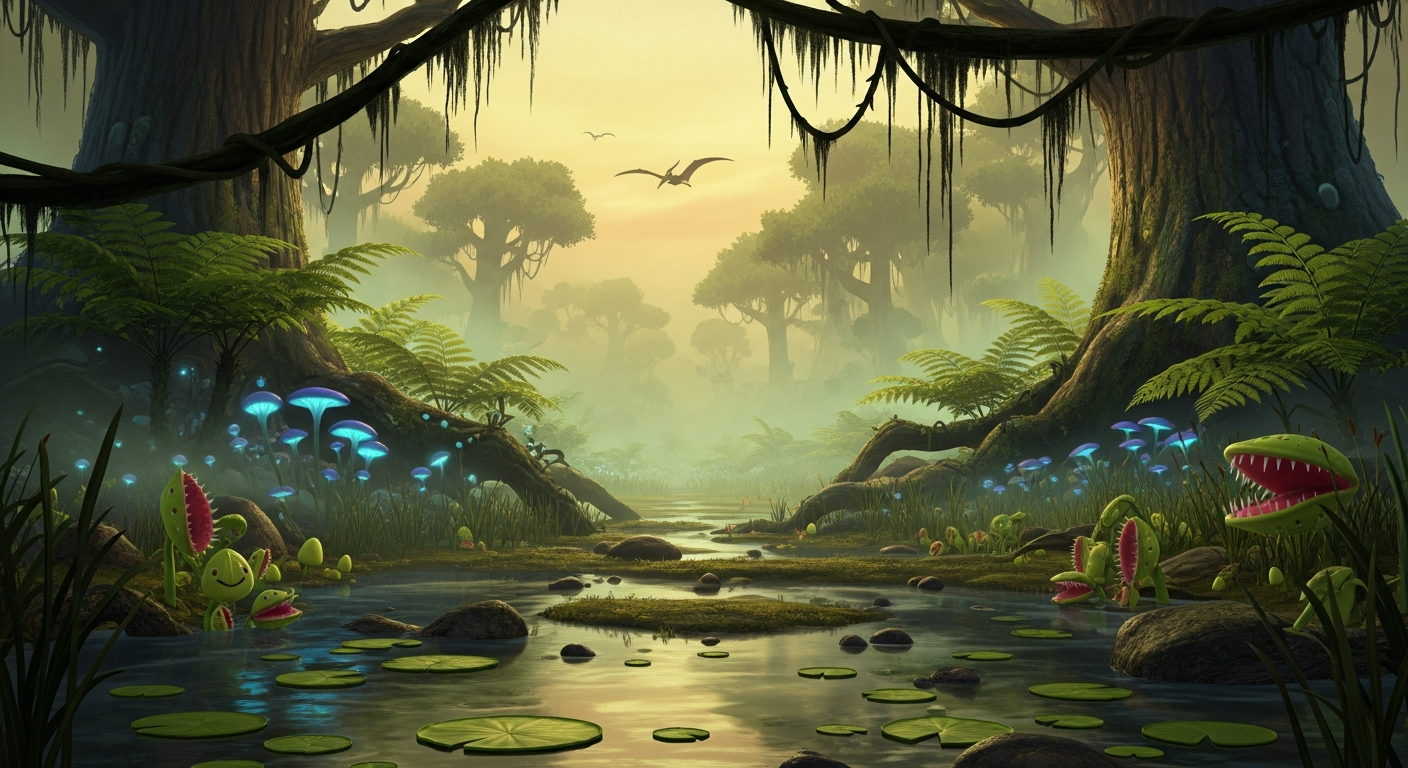 Jurassic swamp location plate