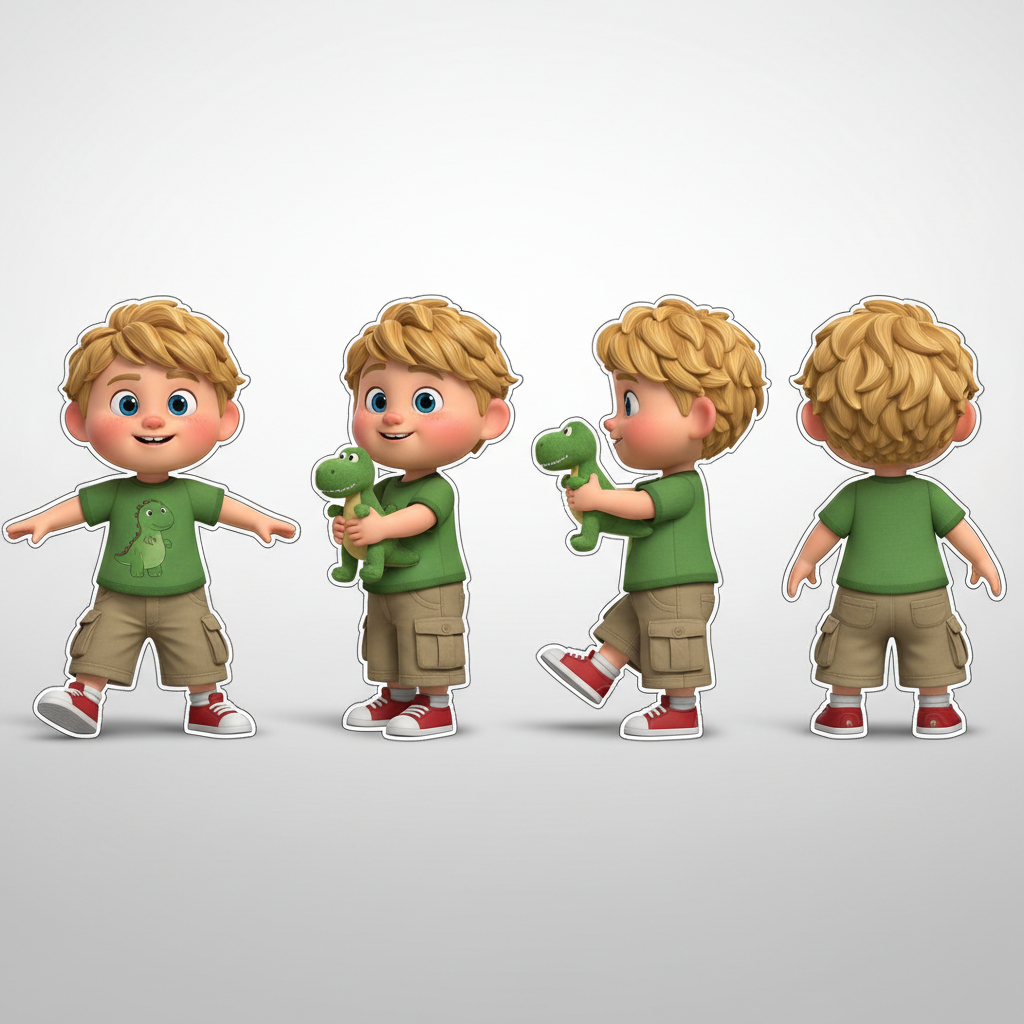 Leo character turnaround sheet